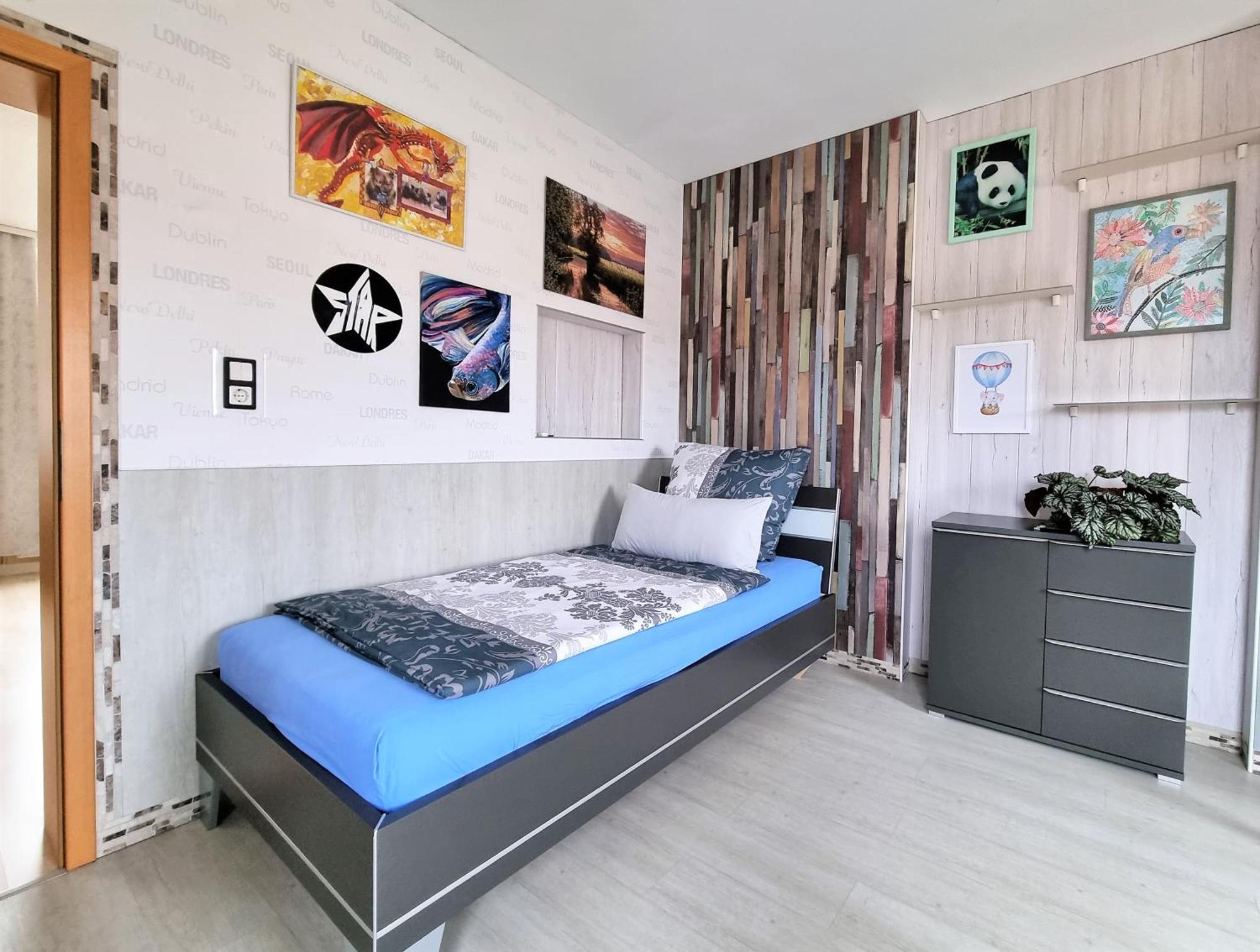 Apartment Bayreuth, Grosse Ferienwohnung Im Haus Mit Kunst, 3 Schlafzimmer, Kueche, Parkplatz ภายนอก รูปภาพ